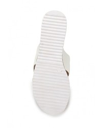 Женские белые кожаные босоножки от Diamantique