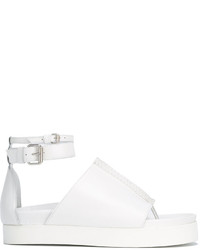 Женские белые кожаные босоножки от Ellery