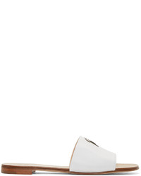 Женские белые кожаные босоножки от Giuseppe Zanotti