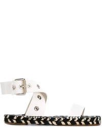 Женские белые кожаные босоножки от Proenza Schouler