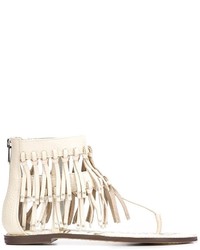 Женские белые кожаные босоножки от Sam Edelman