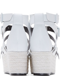 Женские белые кожаные босоножки от Pierre Hardy