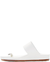 Женские белые кожаные босоножки от Officine Creative