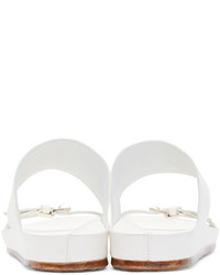 Женские белые кожаные босоножки от Officine Creative