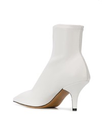 Белые кожаные ботильоны с принтом от Valentino