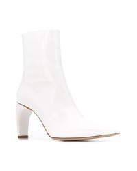 Белые кожаные ботильоны от Misbhv