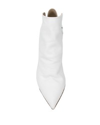 Белые кожаные ботильоны от Strategia