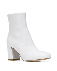 Белые кожаные ботильоны от Christian Wijnants