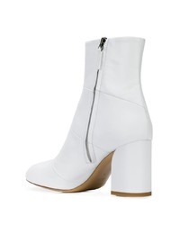 Белые кожаные ботильоны от Christian Wijnants