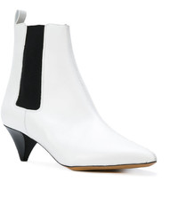 Белые кожаные ботильоны от Isabel Marant