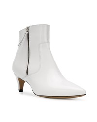 Белые кожаные ботильоны от Isabel Marant