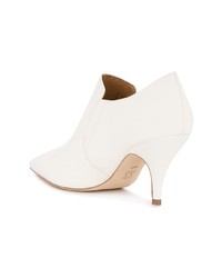 Белые кожаные ботильоны от Tory Burch