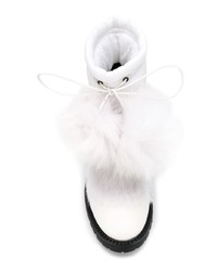 Белые кожаные ботильоны от Jimmy Choo