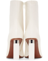 Белые кожаные ботильоны от Vetements