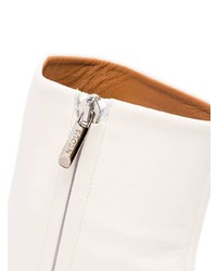 Белые кожаные ботильоны от Neous