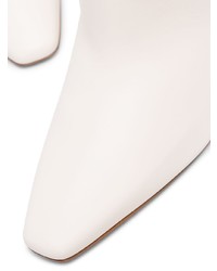 Белые кожаные ботильоны от Neous