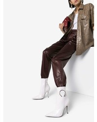 Белые кожаные ботильоны от Dorateymur