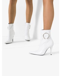 Белые кожаные ботильоны от Dorateymur