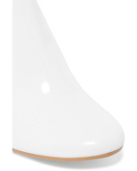 Белые кожаные ботильоны от MM6 MAISON MARGIELA