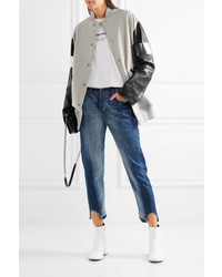 Белые кожаные ботильоны от MM6 MAISON MARGIELA