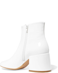 Белые кожаные ботильоны от MM6 MAISON MARGIELA