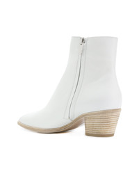 Белые кожаные ботильоны от Gianvito Rossi