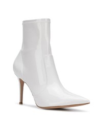 Белые кожаные ботильоны от Gianvito Rossi