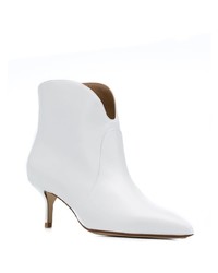 Белые кожаные ботильоны от Francesco Russo