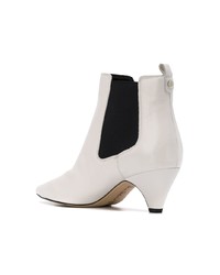 Белые кожаные ботильоны от Sam Edelman