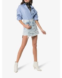 Белые кожаные ботильоны от Laurence Dacade