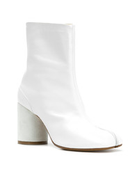 Белые кожаные ботильоны от Maison Margiela
