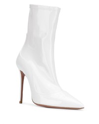 Белые кожаные ботильоны от Aquazzura