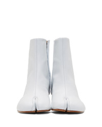 Белые кожаные ботильоны от Maison Margiela