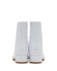 Белые кожаные ботильоны от Maison Margiela