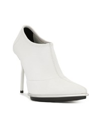 Белые кожаные ботильоны от Alexander Wang