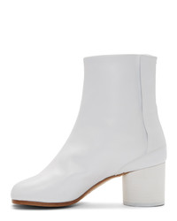 Белые кожаные ботильоны от Maison Margiela