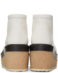 Белые кожаные ботильоны от Pierre Hardy