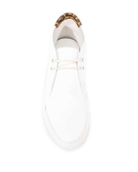 Белые кожаные ботинки дезерты от Saint Laurent