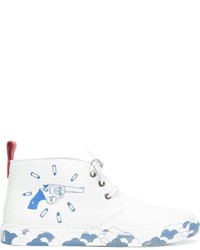 Белые кожаные ботинки дезерты от Del Toro Shoes