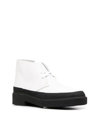 Белые кожаные ботинки дезерты от Clarks Originals
