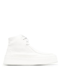 Белые кожаные ботинки дезерты от Marsèll