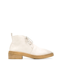 Женские белые кожаные ботинки дезерты от Marsèll