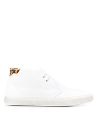 Белые кожаные ботинки дезерты от Saint Laurent