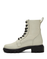 Женские белые кожаные ботинки на шнуровке от Rag and Bone