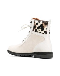 Женские белые кожаные ботинки на шнуровке от Rossignol