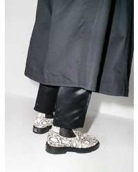 Мужские белые кожаные ботинки челси со змеиным рисунком от Givenchy