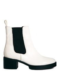 Женские белые кожаные ботинки челси от Asos