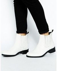 Женские белые кожаные ботинки челси от Asos