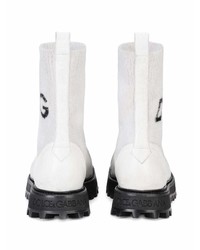 Мужские белые кожаные ботинки челси от Dolce & Gabbana