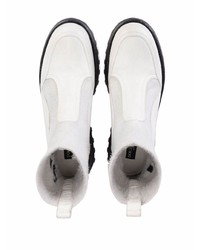 Мужские белые кожаные ботинки челси от Dolce & Gabbana